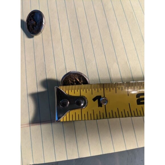 2 hummingbirds metal Picture Button getting nectar from cute flower antique vin - Picture 3 of 4